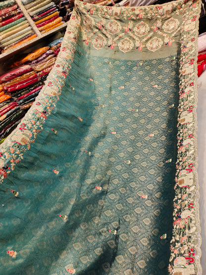 Elegant blue saree