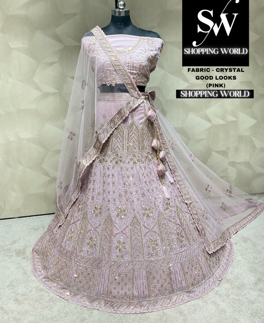 Lavishing baby pink lehenga