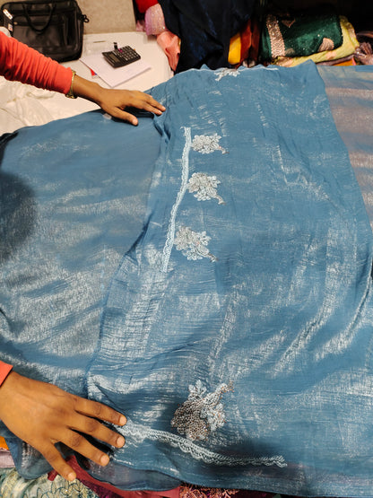 Awesome Blue saree