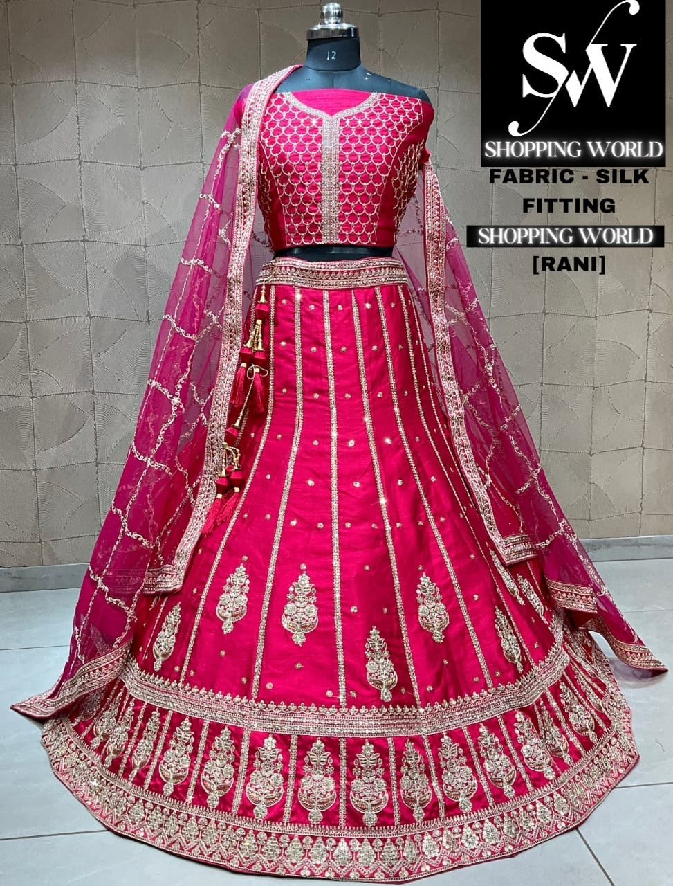 Stunning rani pink sabyasachi bridal lehenga