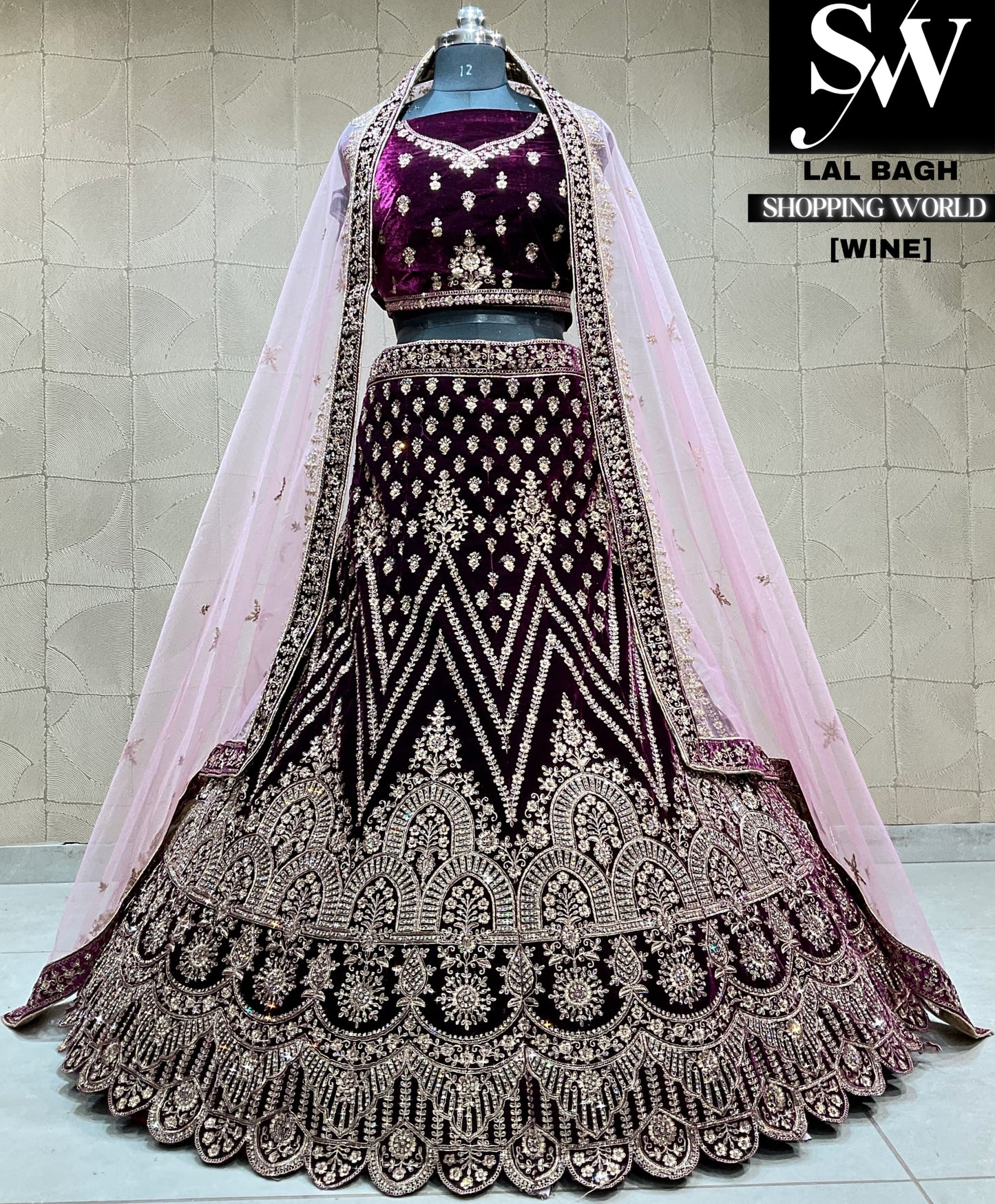 Lehenga nupcial sorprendente