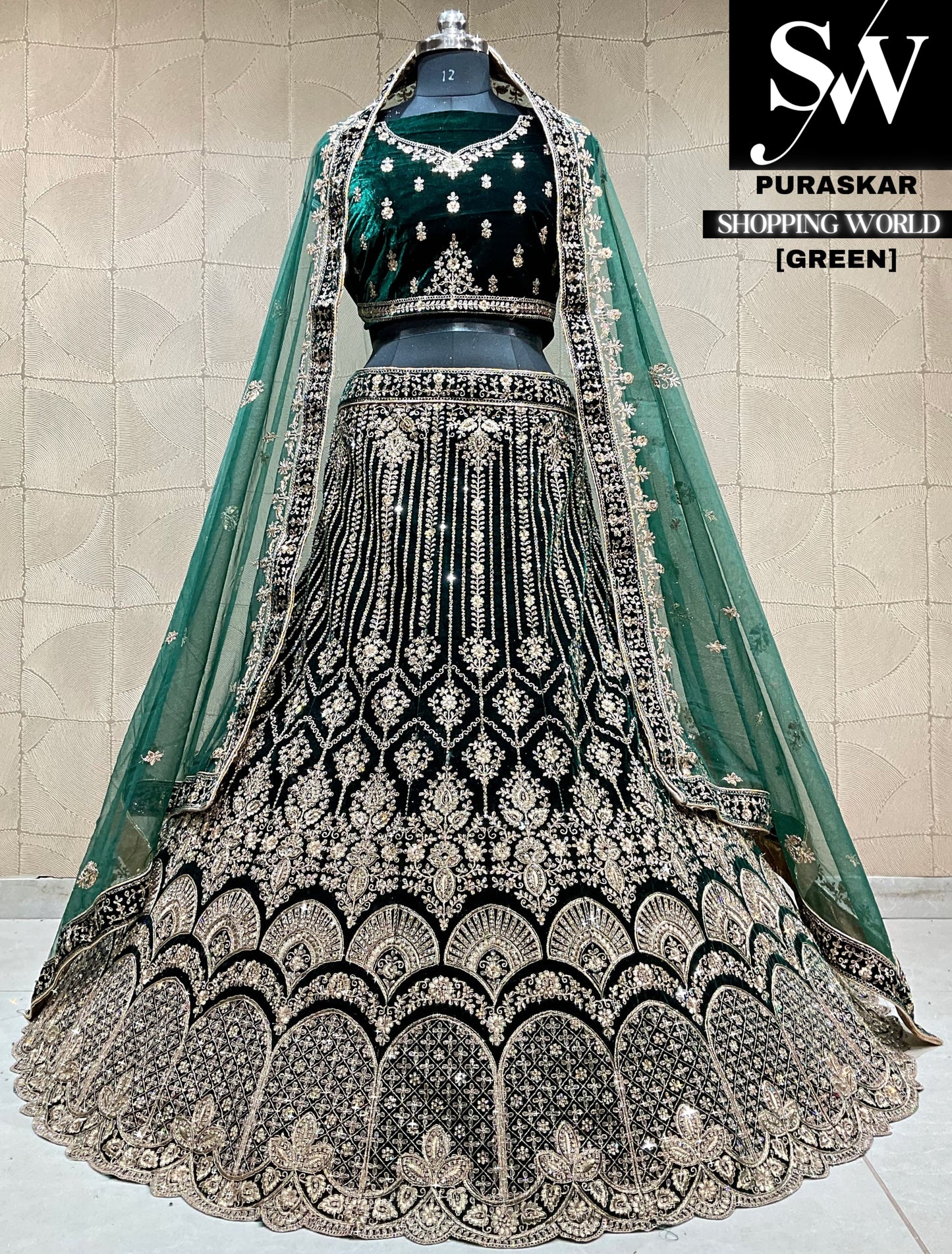 Atractiva lehenga nupcial