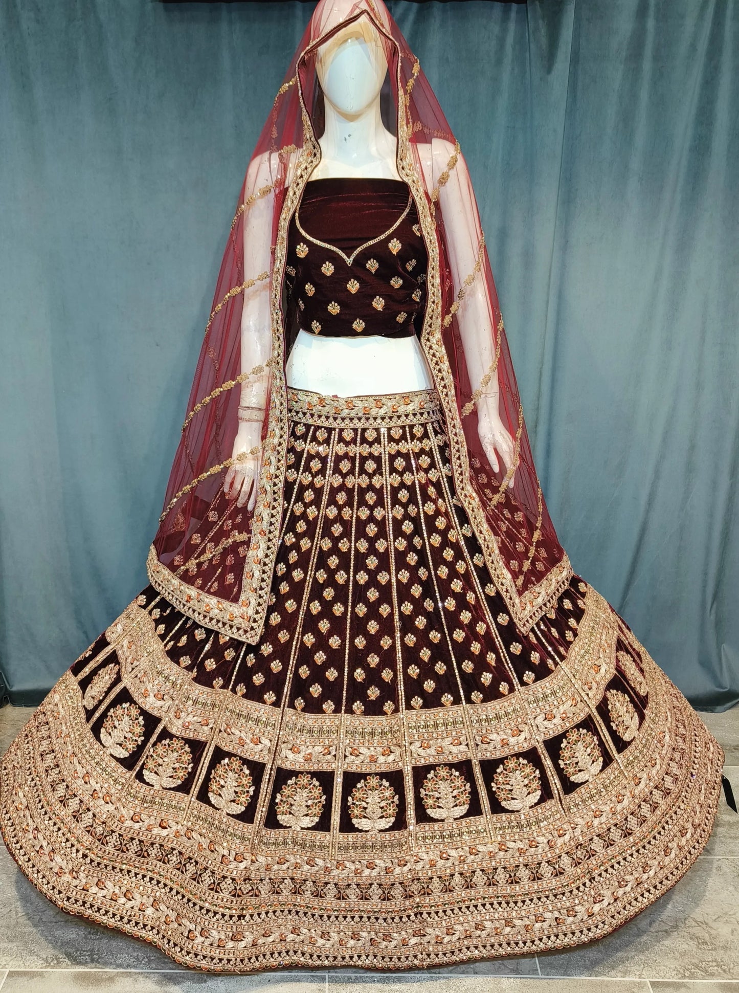 Stunning maroon lehenga