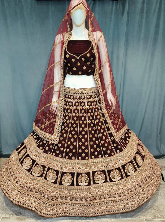 Stunning maroon Sabyasachi lehenga