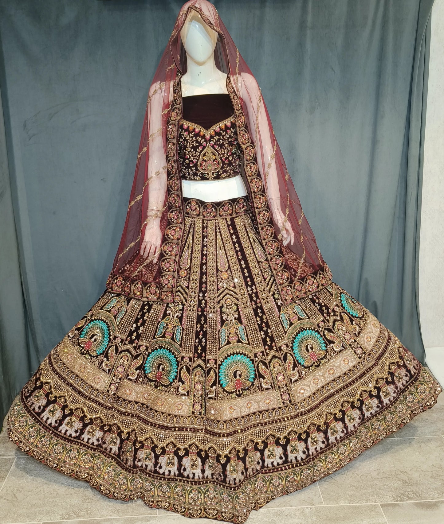 Fantastic pink doli barat bridal lehenga