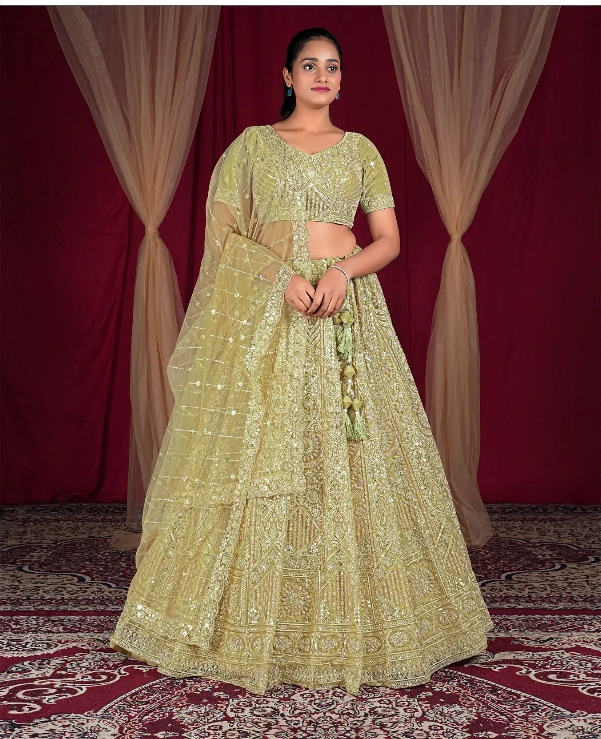 Pretty lime green Lehenga