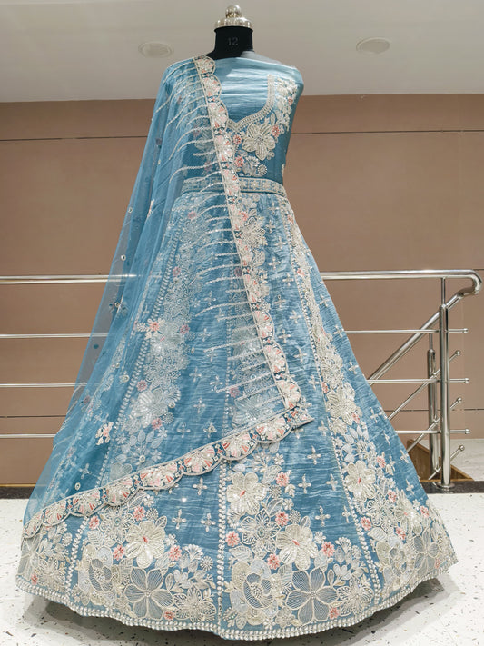 Astonishing blue lehenga