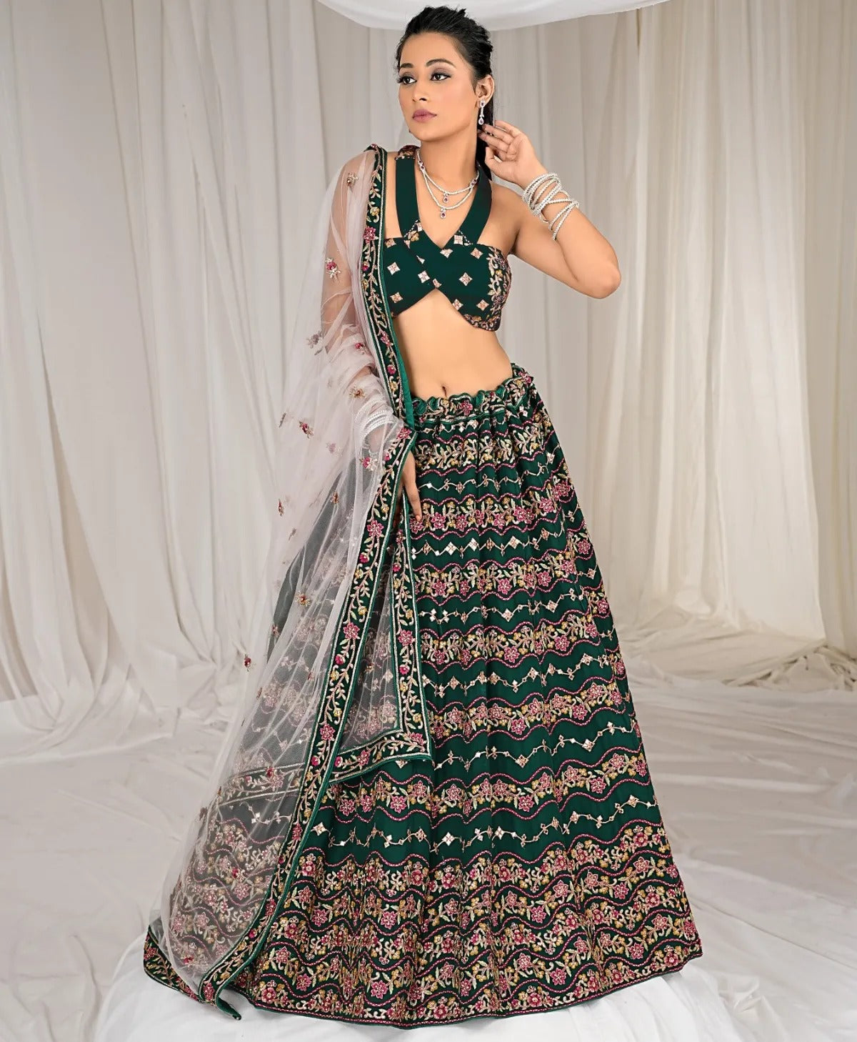 Charming green lehenga