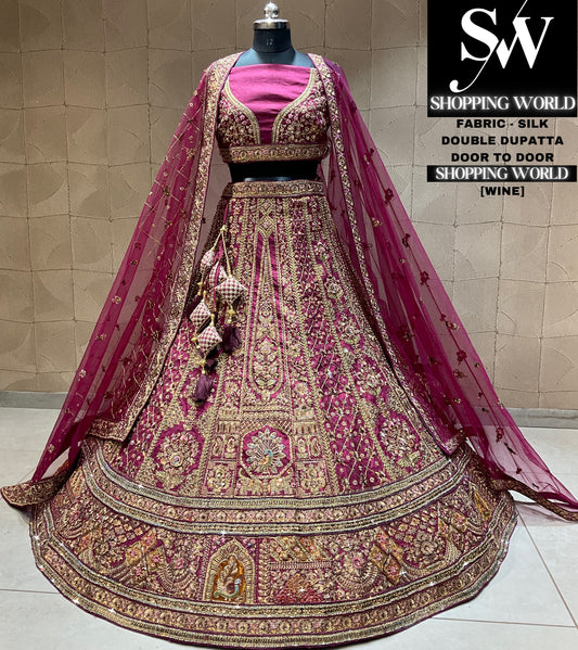 Amazing wine pink bridal lehenga