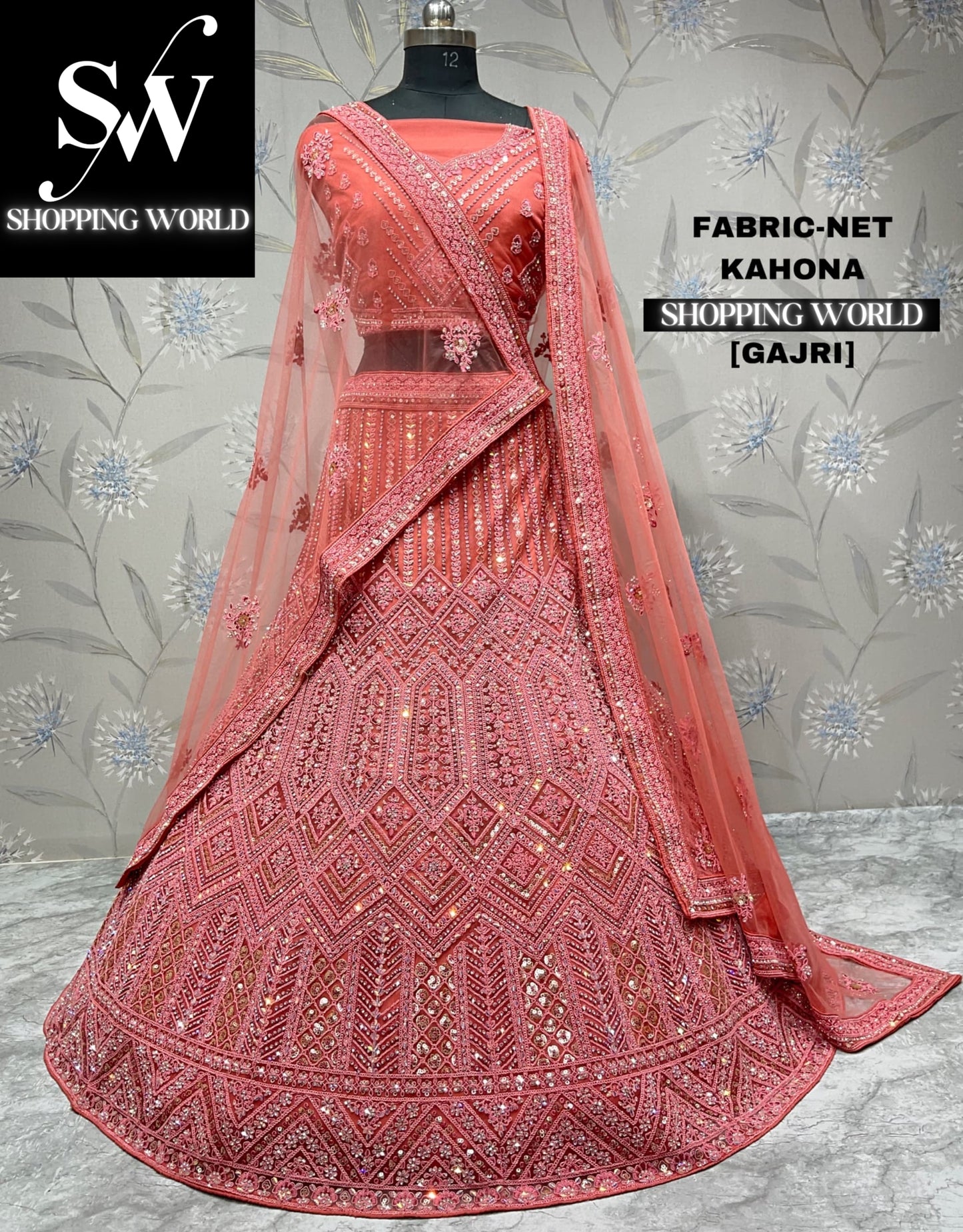 Elegant gajri pink lehenga