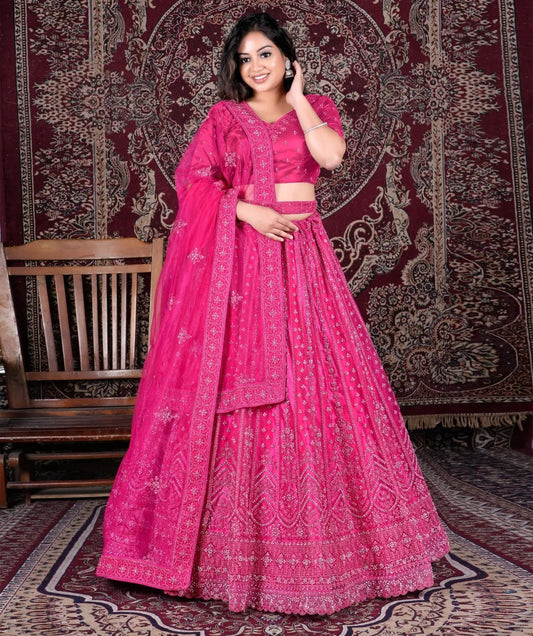 Lehenga rosa encantadora