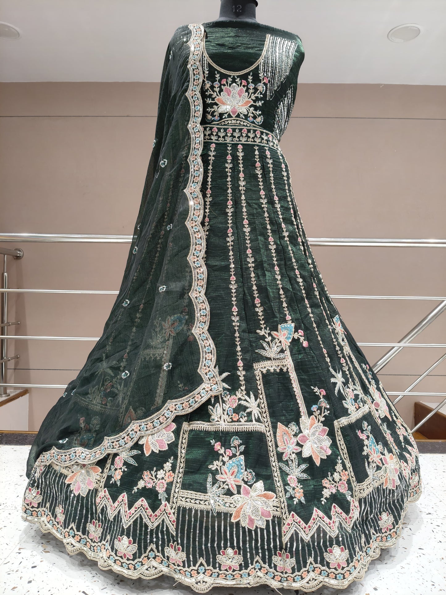 Engaging navy blue lehenga