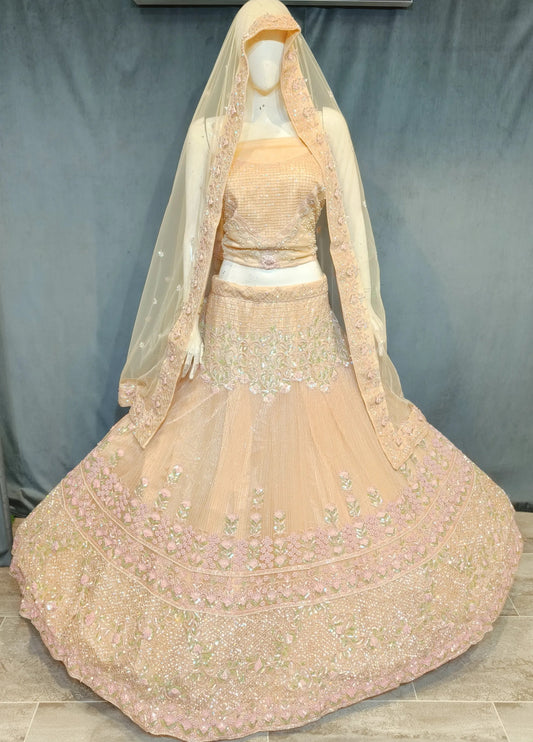 Charming peach lehenga