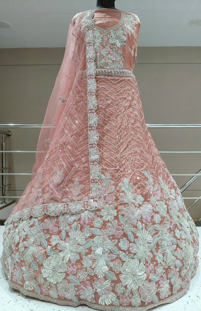 Glamorous peach lehenga