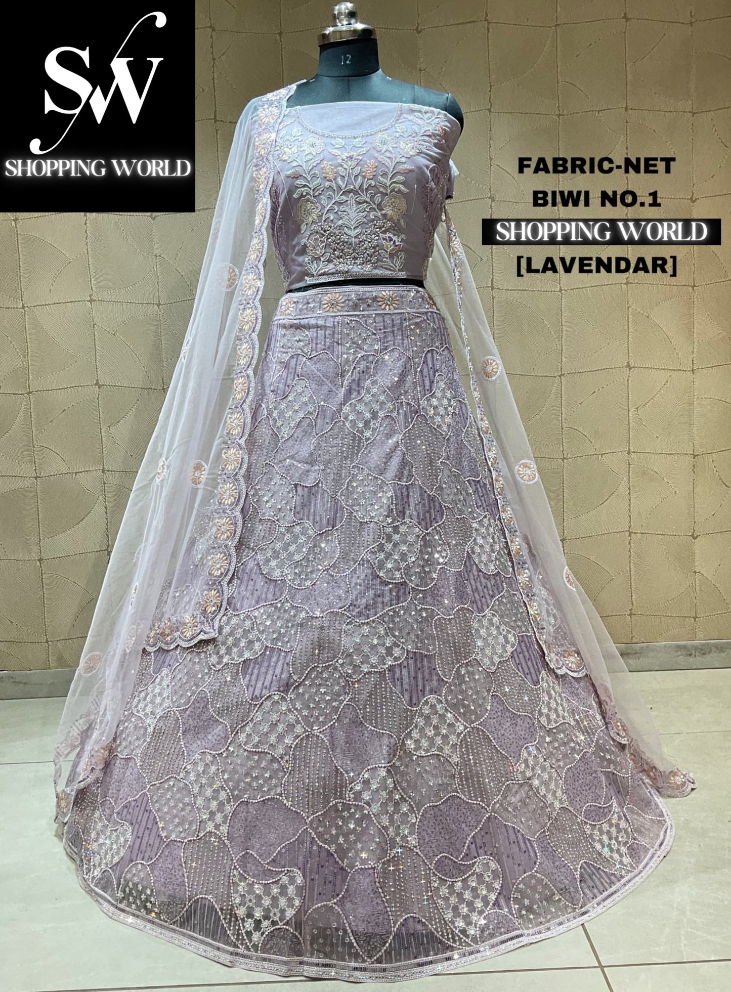 Elegant lavender purple lehenga