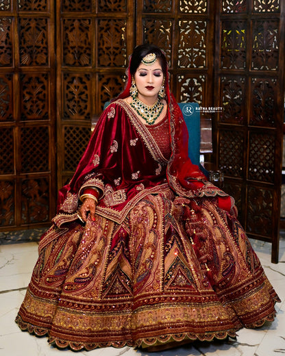 Royal marwari heavy double duptta bridal lehenga ( happy customer)