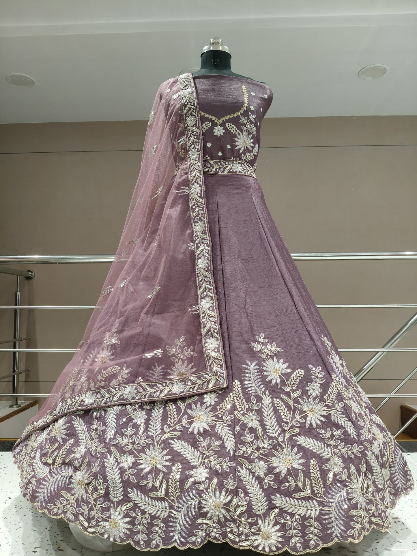 Designer lilac lehenga