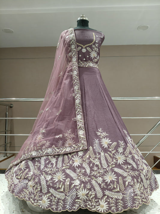 Designer lilac lehenga