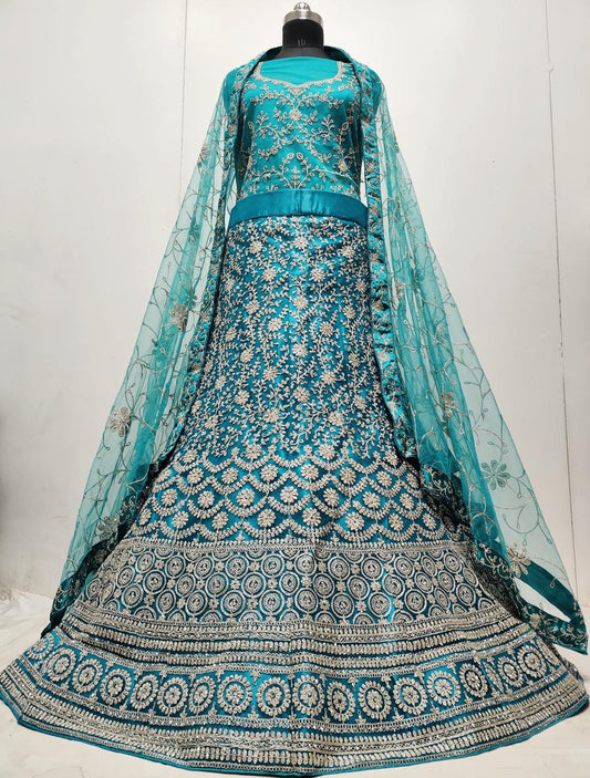 Beautiful Sea green blue  Lehenga