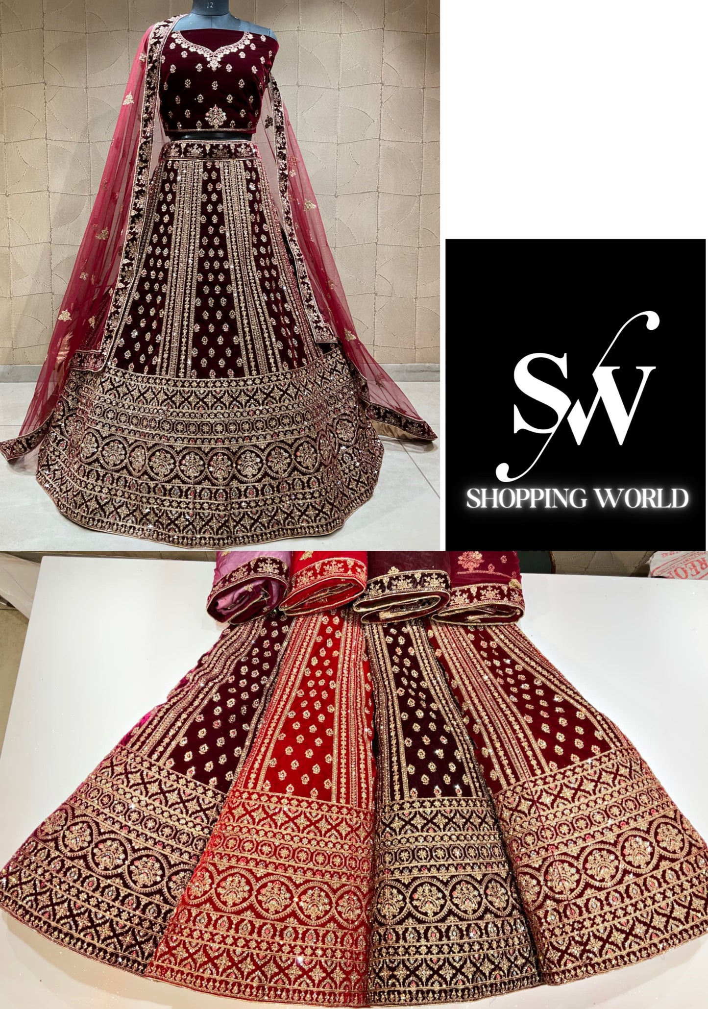 Fabulous maroon bridal lehenga