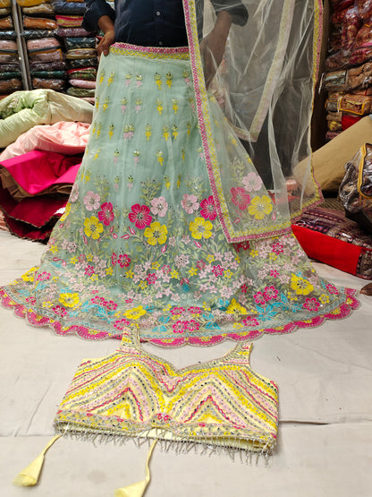 Stylish sky blue Lehenga 💖