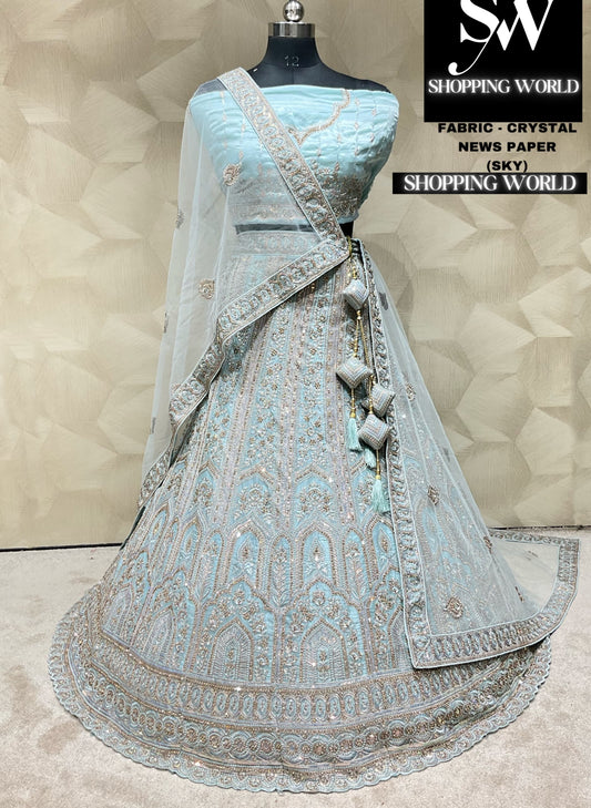 Something different sky blue lehenga