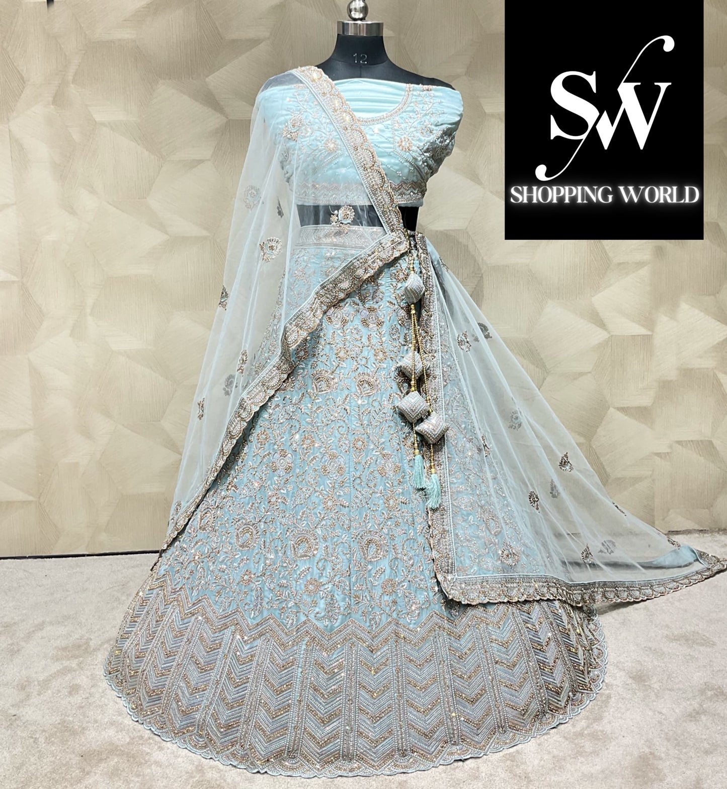 Lovely sky blue lehenga