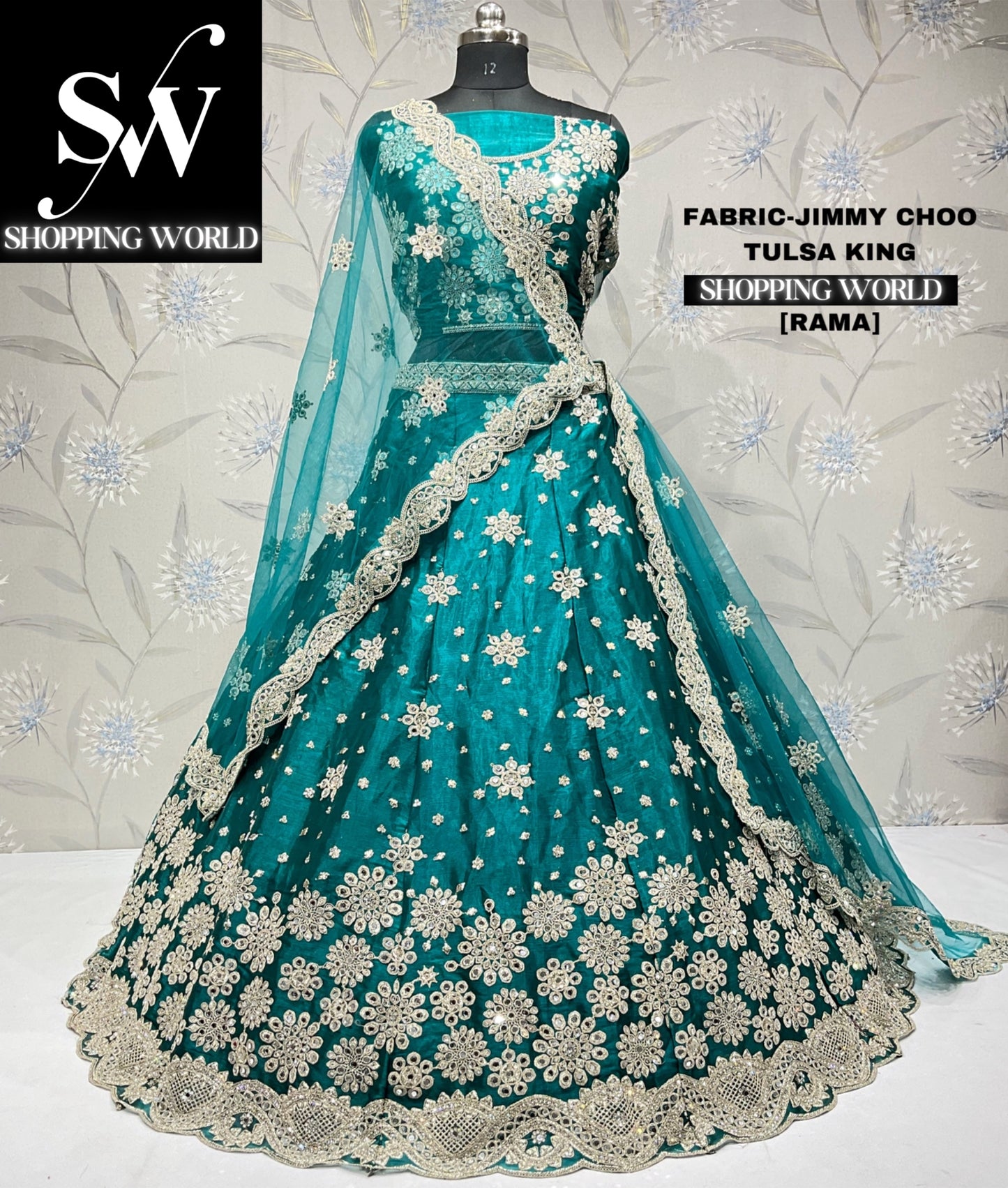 Pleasing rama blue lehenga