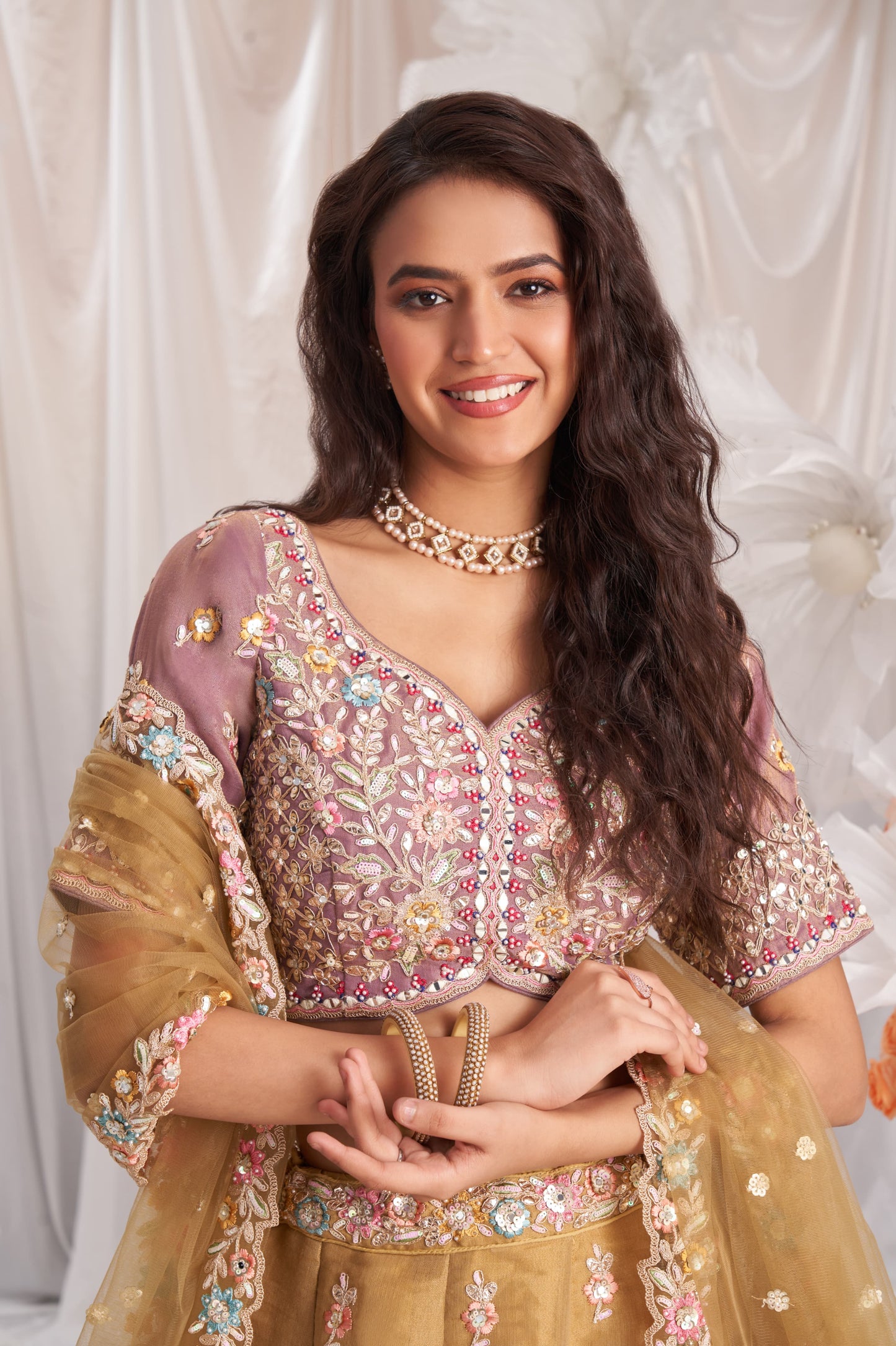 Delightful peach Lehenga