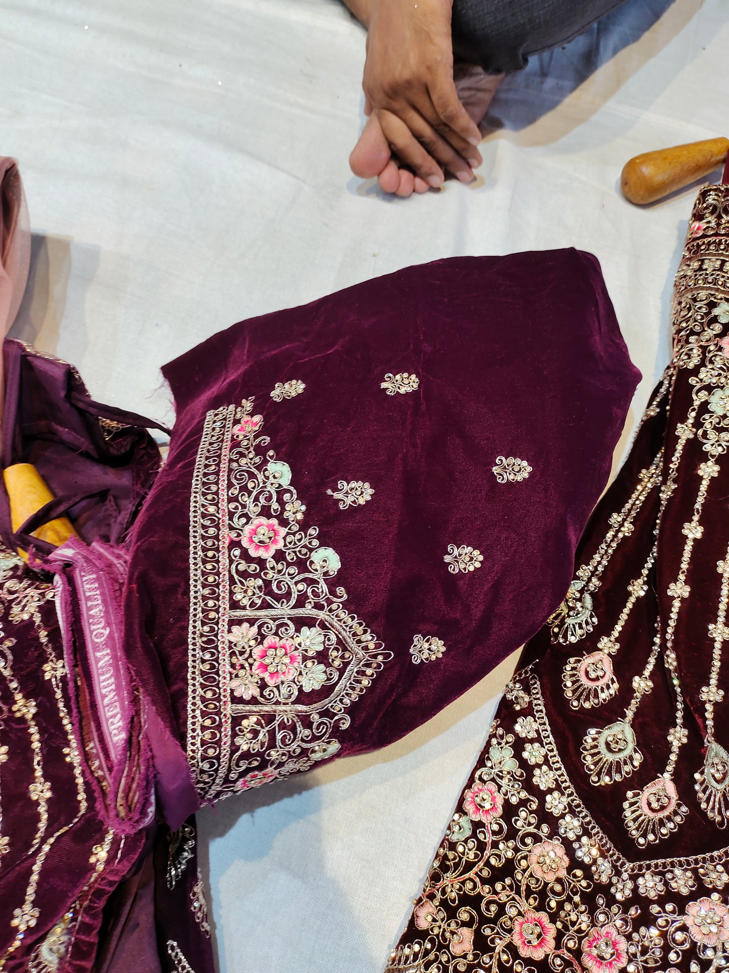 Famous jhumka violet purple lehenga