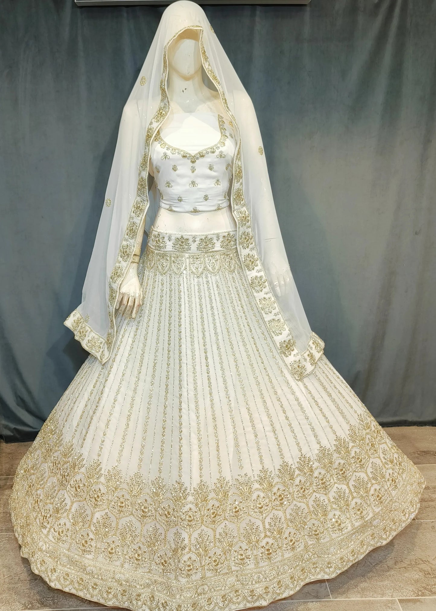 Tremendous off white lehenga