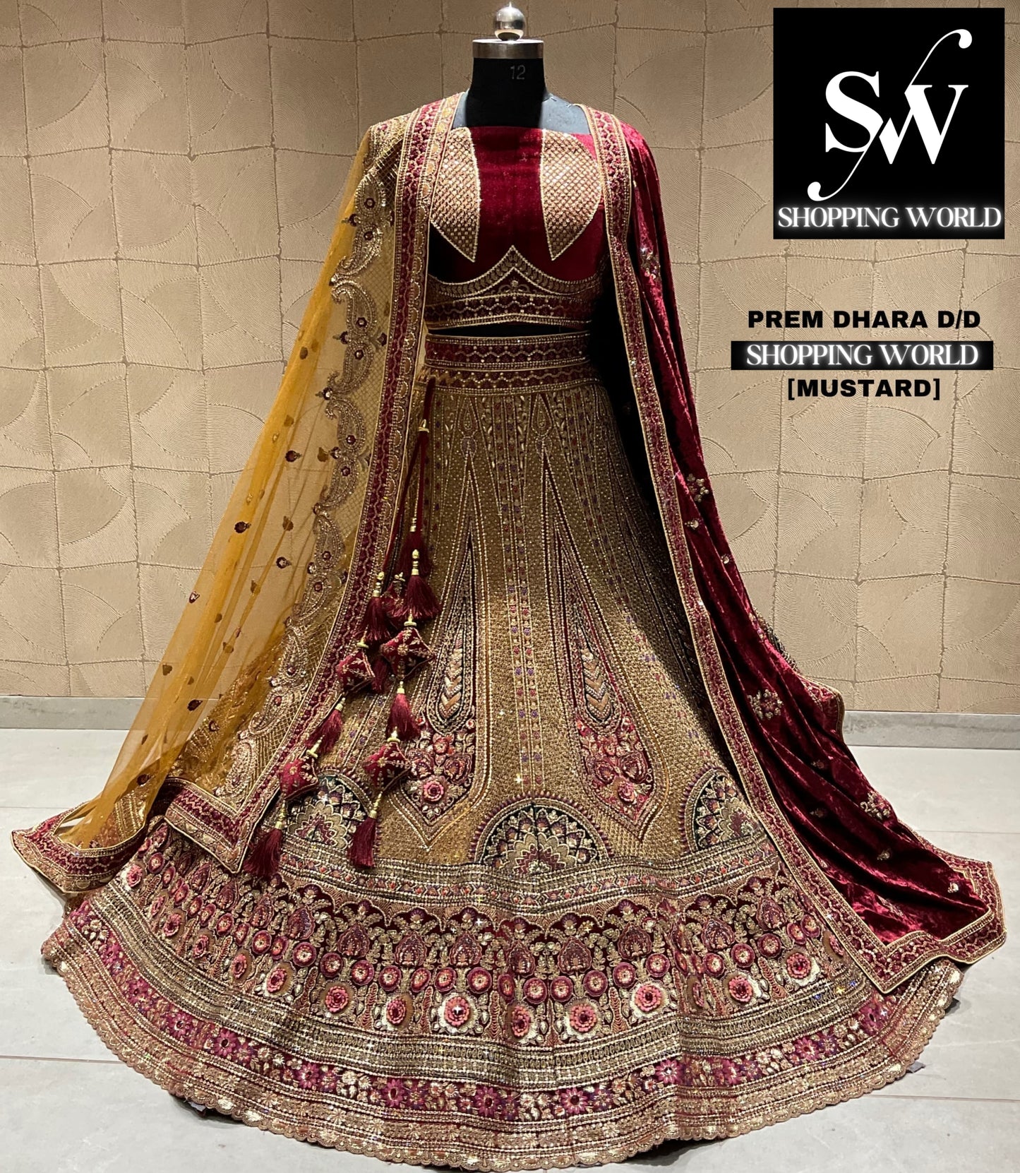 Fantastic mustard golden bridal lehenga