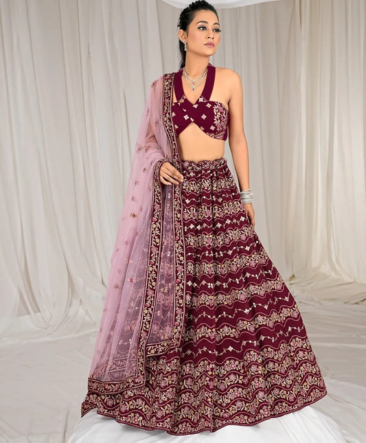 Stunning maroon lehenga