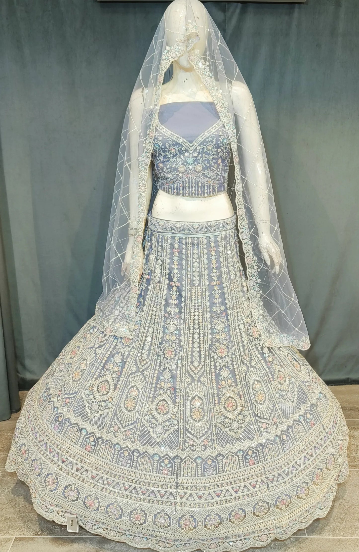 Stunning sky blue lehenga