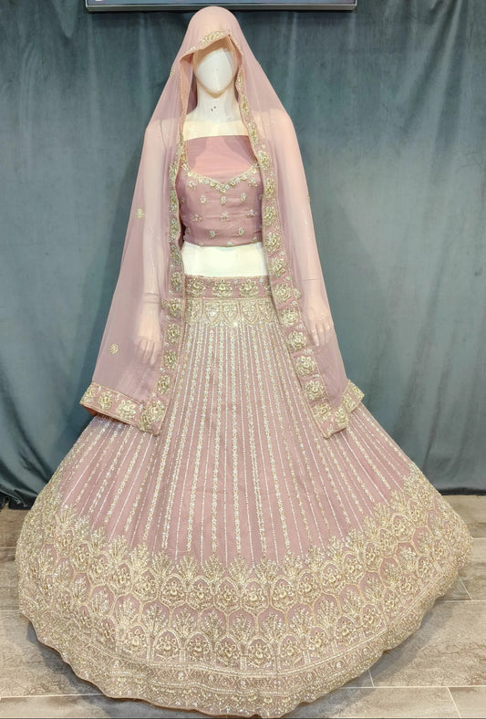 Astonishing baby pink lehenga