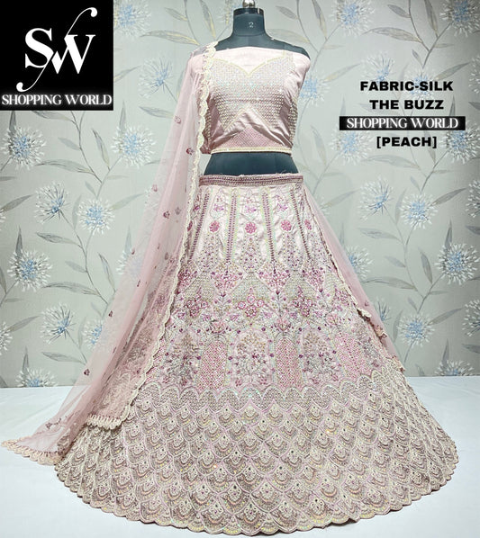 Fair peach pink lehenga