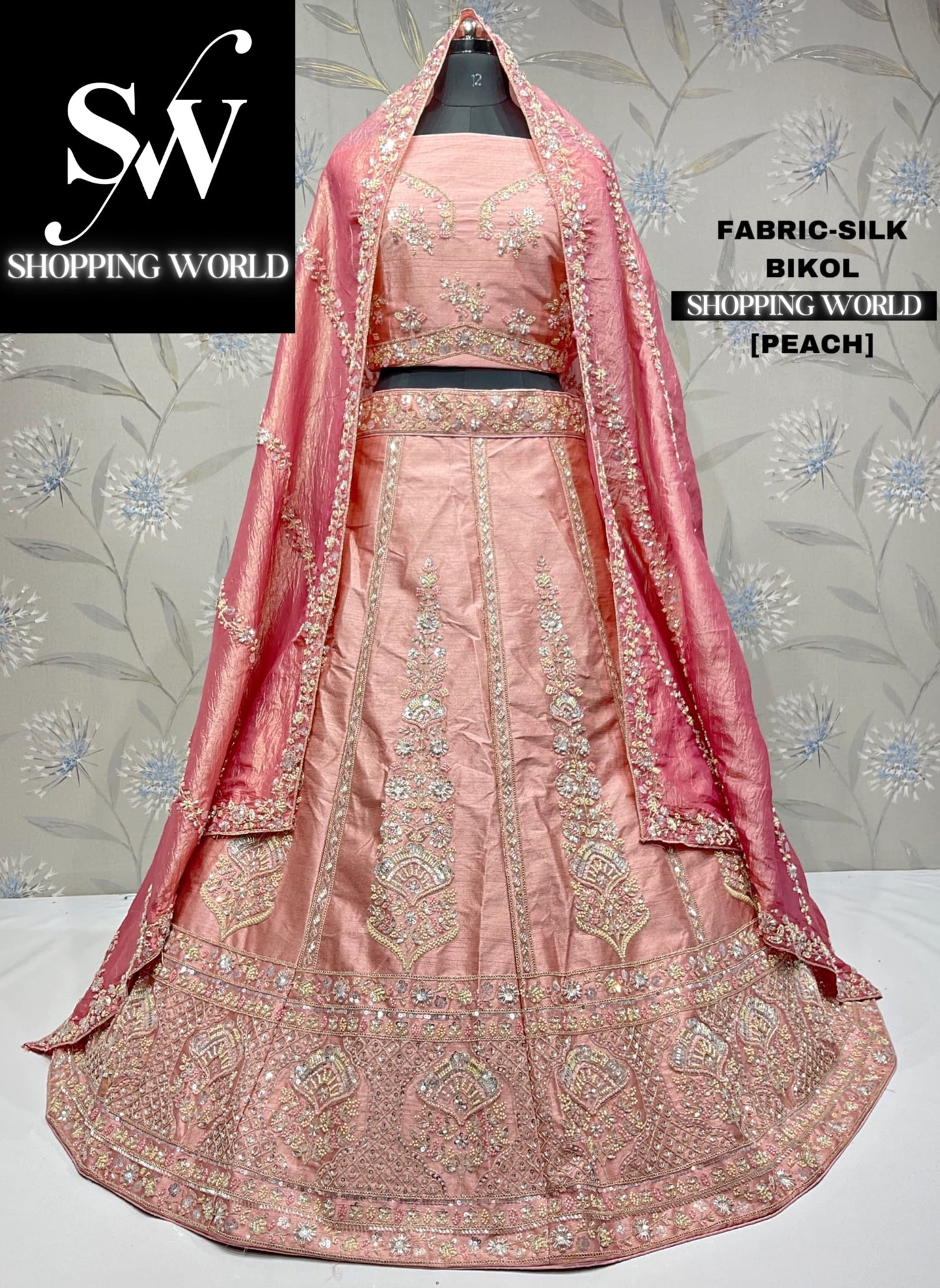 Charming peach lehenga