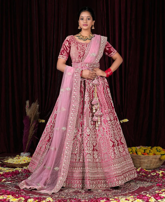 Fantástica lehenga rosa bebé