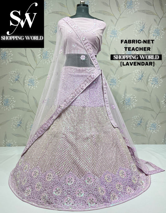 Eye catching lavender purple lehenga