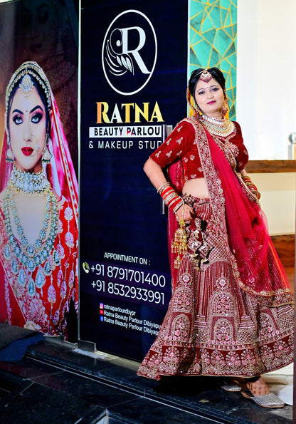 Maroon Red heavy bridal lehenga ( happy customer)