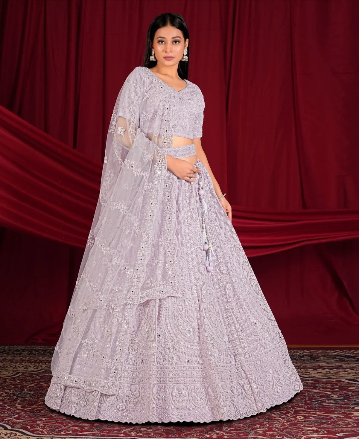 Something different lavender pink Lehenga