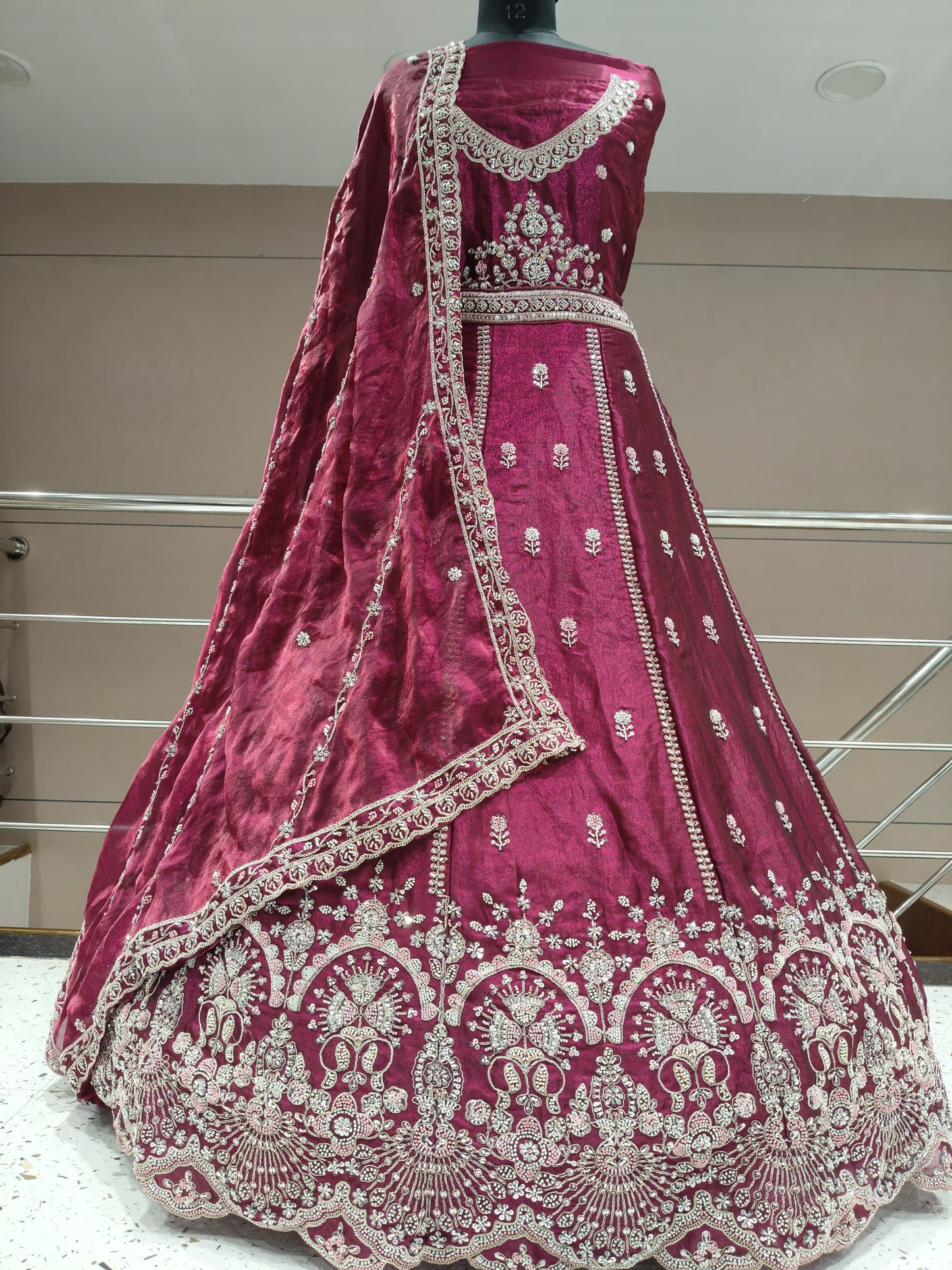 Elegant maroon lehenga