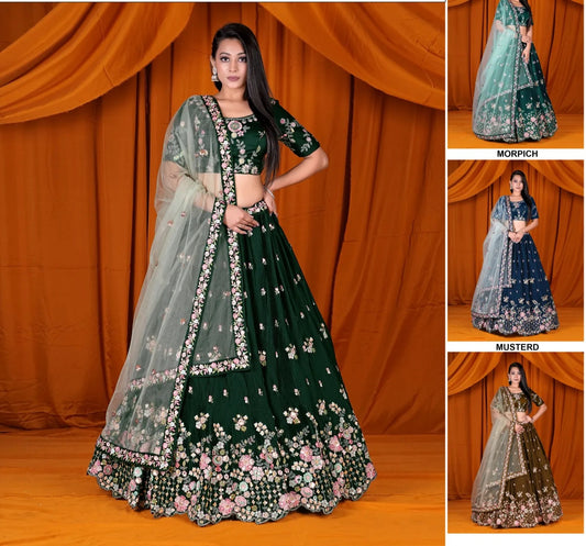 Fair dark green Lehenga