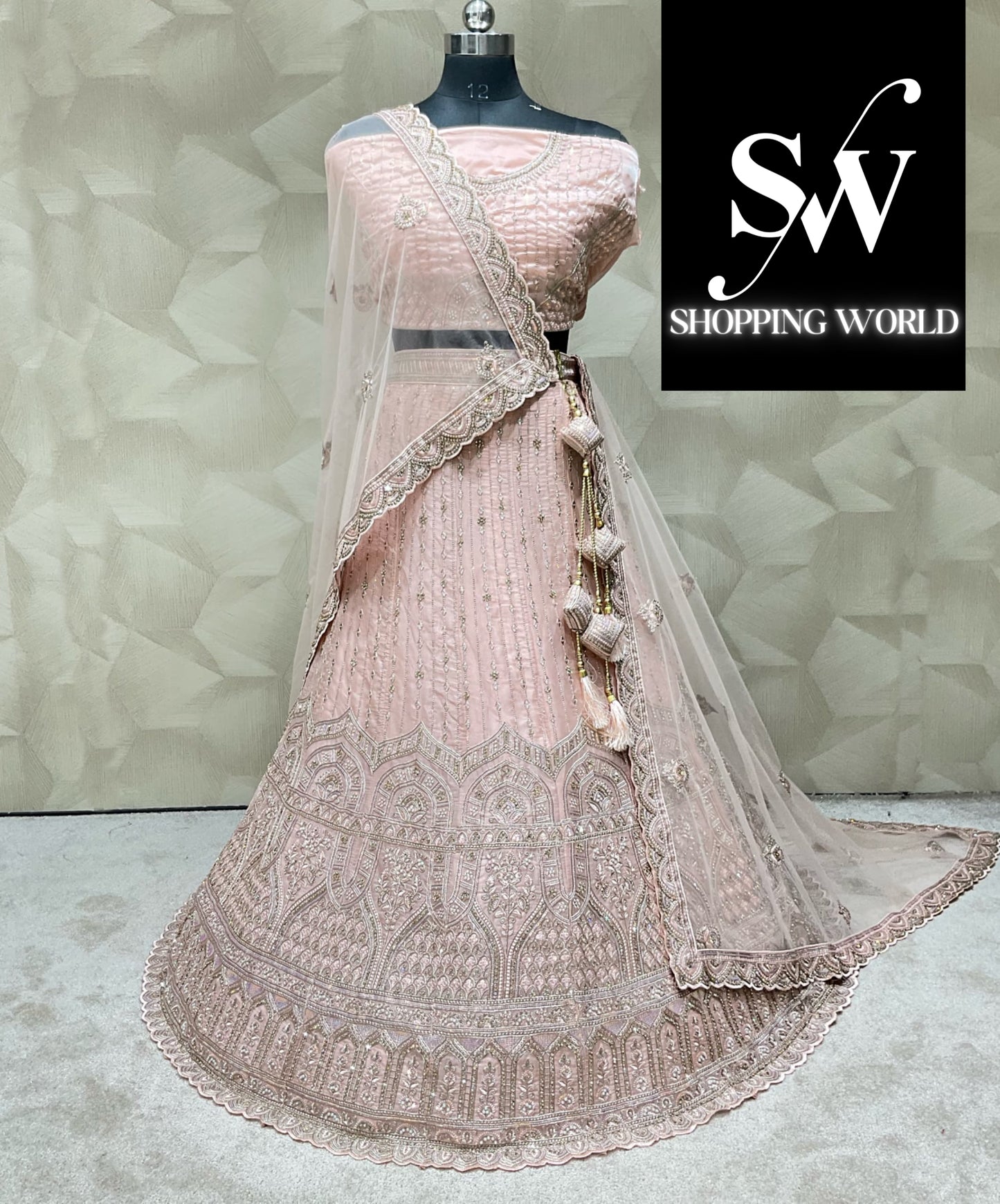 Elegant peach lehenga