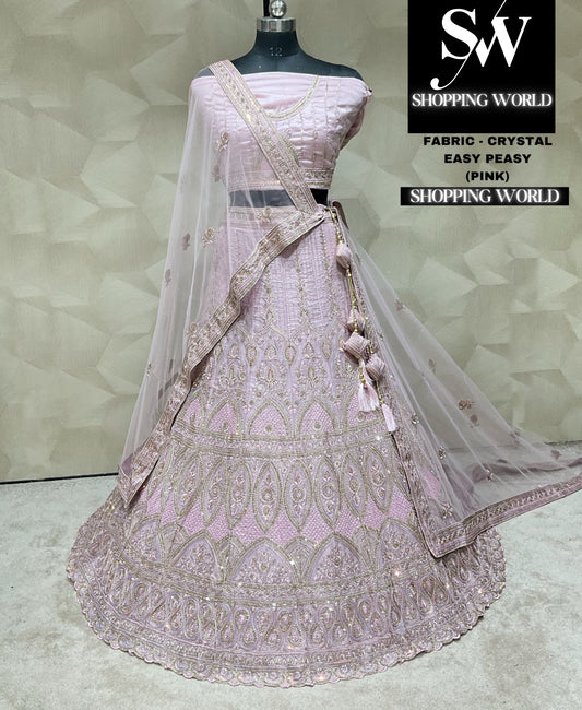 Majestic baby pink lehenga