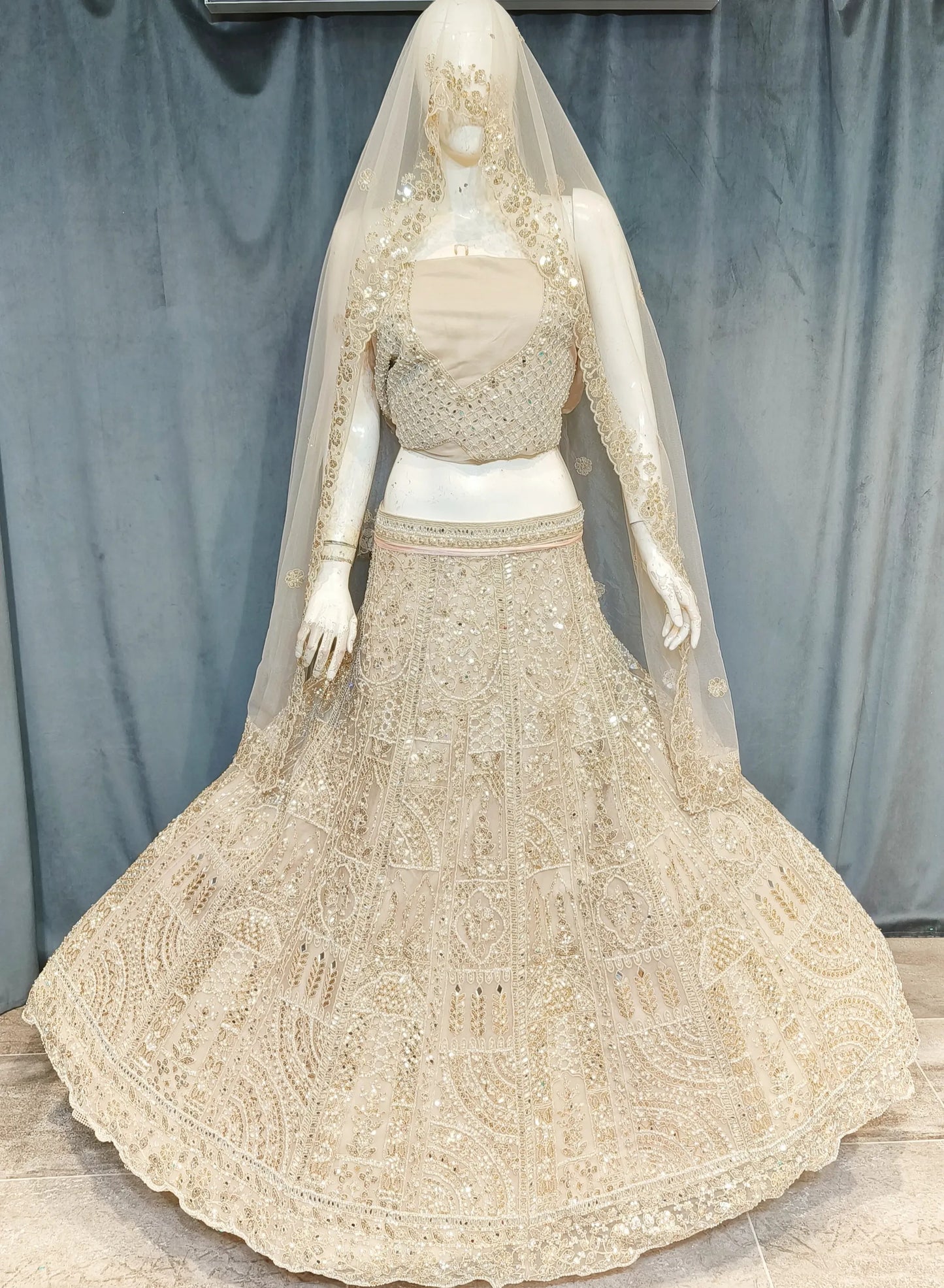 Majestic off white lehenga