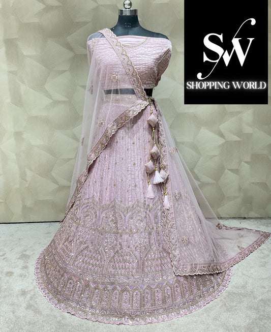 Good looking baby pink lehenga