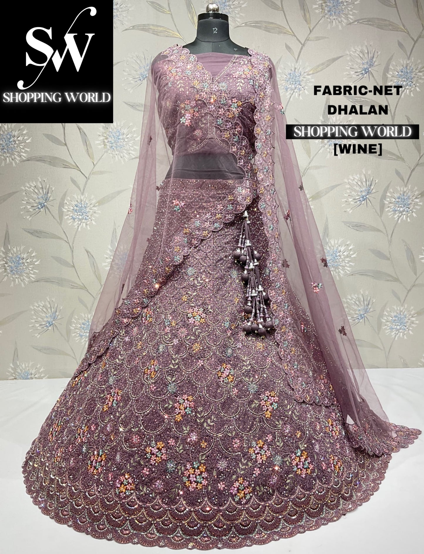 Fair lavender wine lehenga