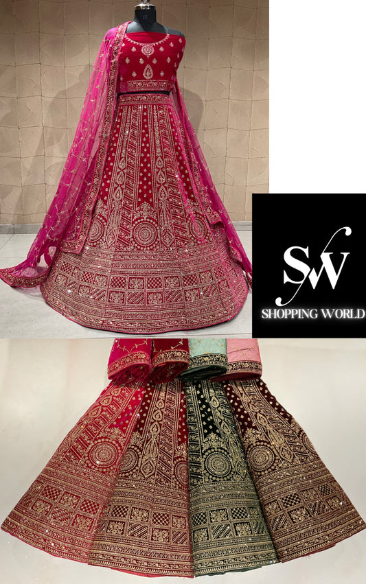 Something different red bridal lehenga