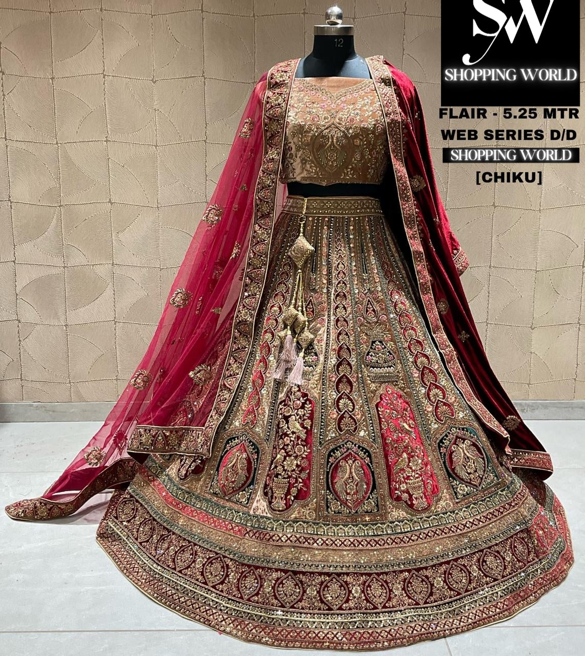 Something different chiku mustard bridal lehenga